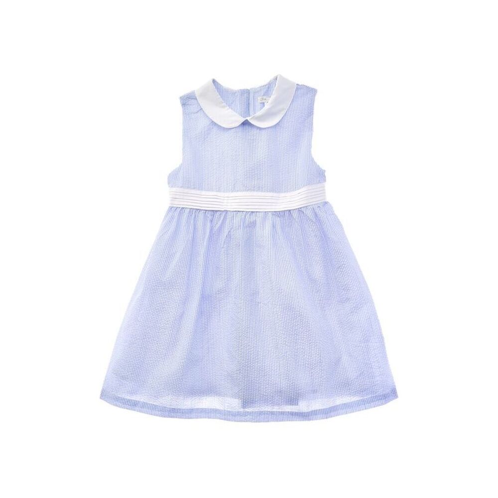 Carriage Boutique Girls Seersucker Dress, Blue